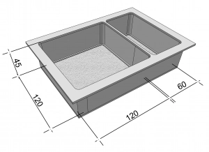 Moulds for paving slabs h45 Brook/Old Town 1/3 and 2/3 100 pcs., Veres-2007