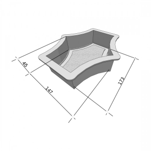 Moulds for paving slabs Rondo Small Cross, Veres-2007
