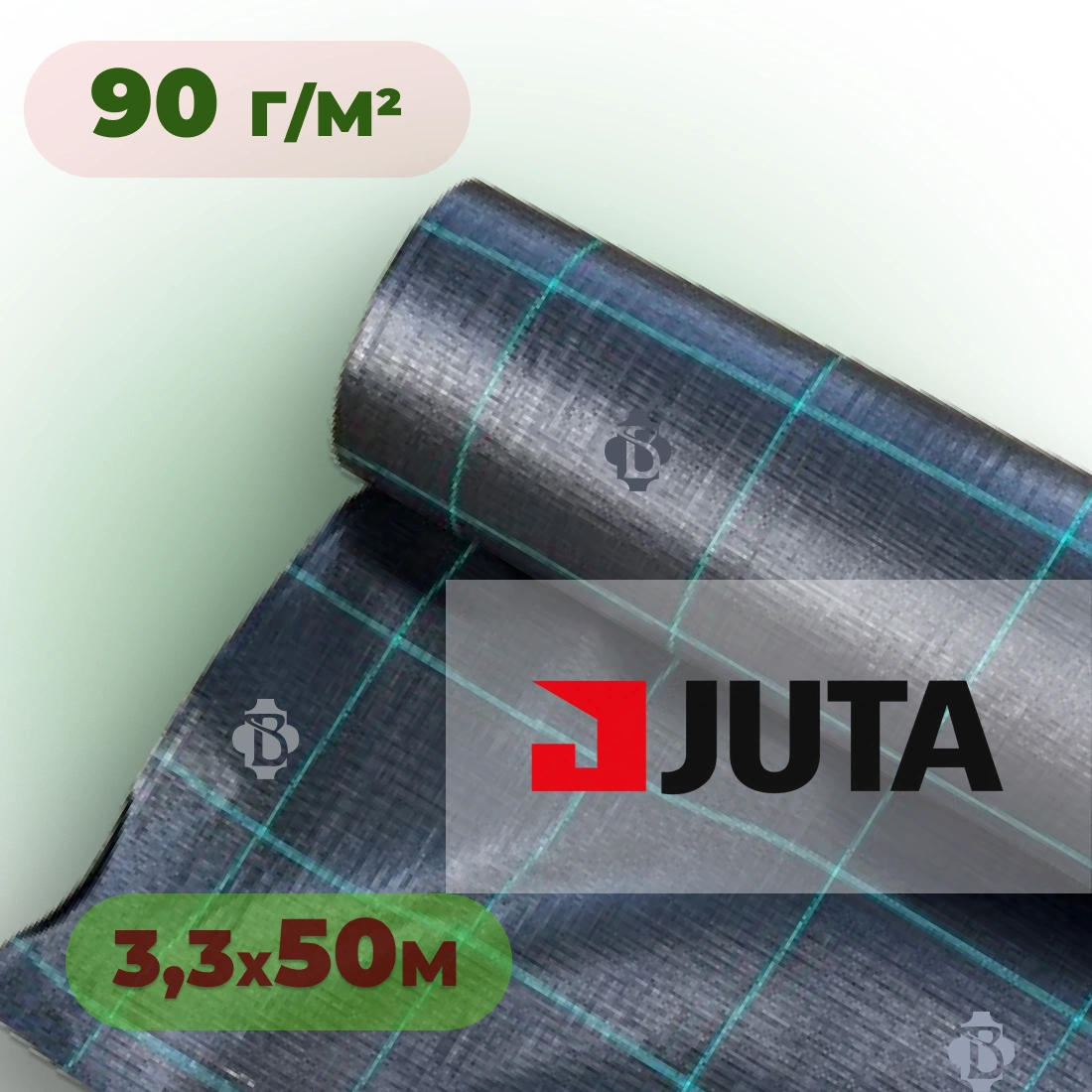 Агротканина 90 г/м² 3,3×50 м JUTA Чехія чорна (агроволокно)