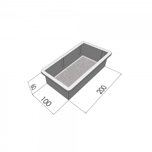 Форми h60 для тротуарної плитки Цегла шагрень 5шт, Верес-2007