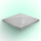 Cap on the post Smooth 390×390×65 mm