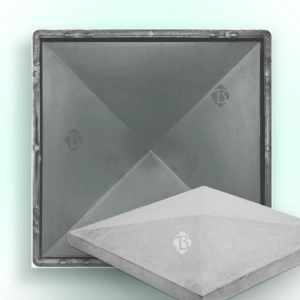 Cap on the post Smooth 390×390×65 mm