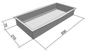 Mould for Curb slab 500*210*70 6 pcs., Veres-2007