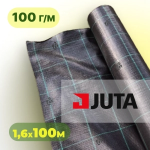 Агротканина 100 г/м² 1,6×100 м JUTA Чехія чорна (агроволокно)