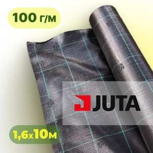 Агротканина 100 г/м² 1,6×10 м JUTA Чехія чорна (агроволокно)