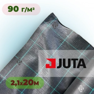 Агротканина 90 г/м² 2,1×20 м JUTA Чехія чорна (агроволокно)